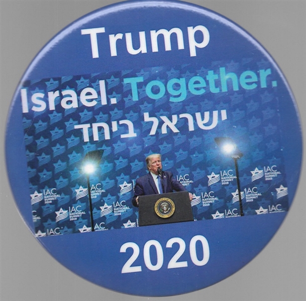 Trump, Israel Together 6 Inch Celluloid