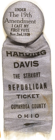 Harding, Davis Ohio Coattail 19th Amendment First Vote