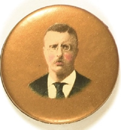 Theodore Roosevelt Gold Background Celluloid