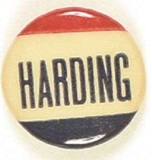 Harding Red, White, Blue Celluloid
