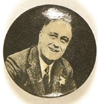 Franklin Roosevelt Black, White Picture Pin