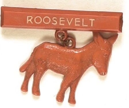 Franklin Roosevelt Plastic Donkey Pin