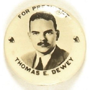 Dewey for President Sharp Photo Pinback