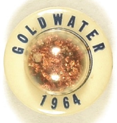 Goldwater Glitter Dome "Flying Saucer" Pin