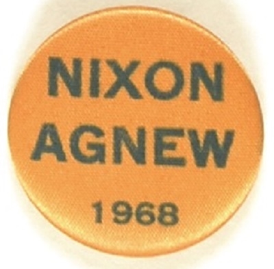 Nixon, Agnew Cloth-Covered Pin