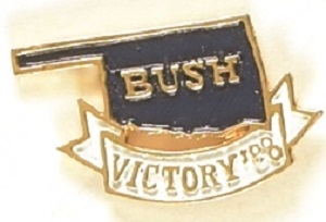 George Bush Oklahoma Clutchback Pin