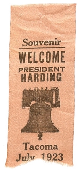 Welcome President Harding Tacoma, Washington Ribbon