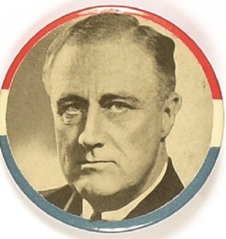 Franklin Roosevelt Impressive 2 1/2 Inch Celluloid