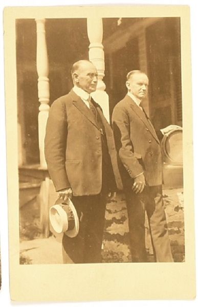 Coolidge and Father Postcard