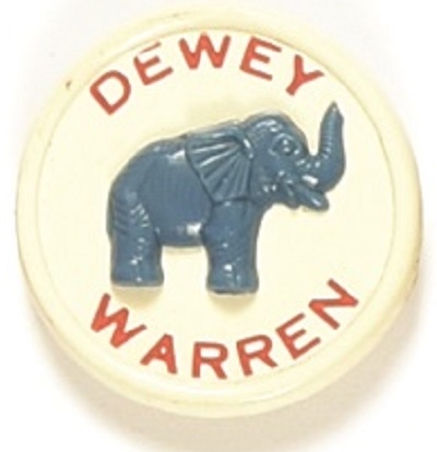 Dewey, Warren Plastic Elephant Pin