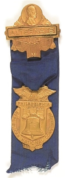 Dewey 1948 Alternate Delegate Badge