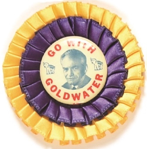 Go With Goldwater Pin and Rosette
