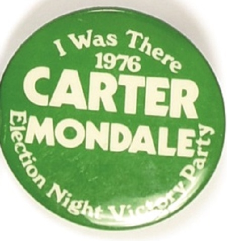Carter Election Night Victory Party Green Celluloid