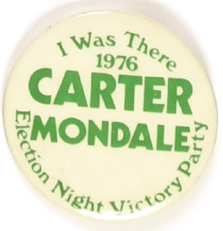 Carter Election Night Victory Party White Celluloid