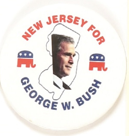 New Jersey for George W. Bush Blue Letters