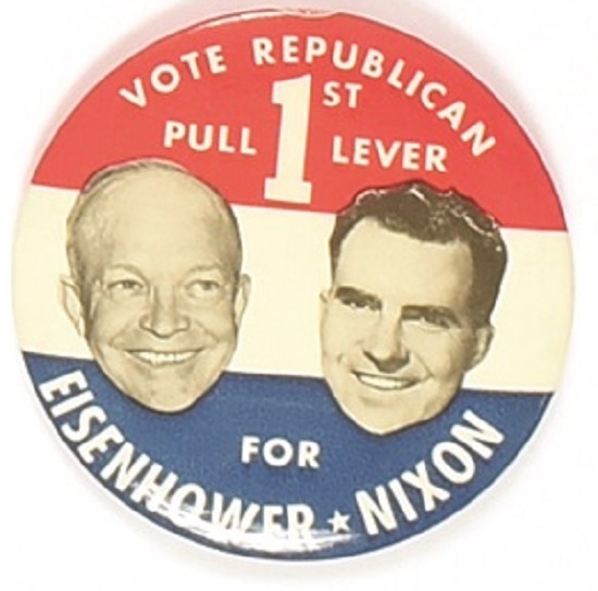 Pull 1st Lever for Eisenhower, Nixon