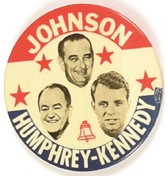 Johnson, Humphrey, Robert Kennedy New York Coattail
