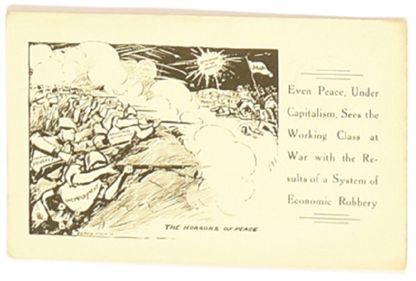 Socialist Labor Party Horrors of Peace Postcard