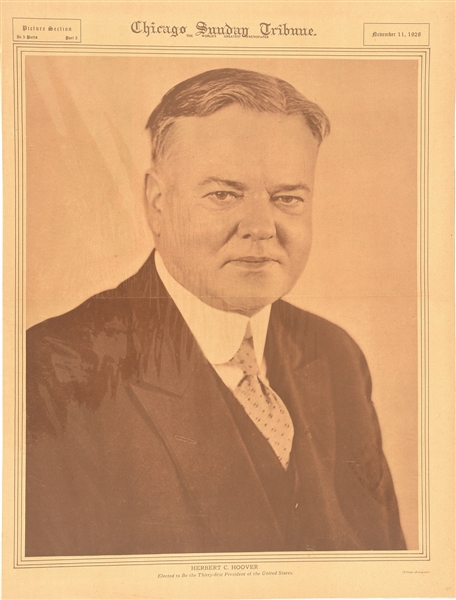 Herbert Hoover Chicago Sunday Tribune Poster