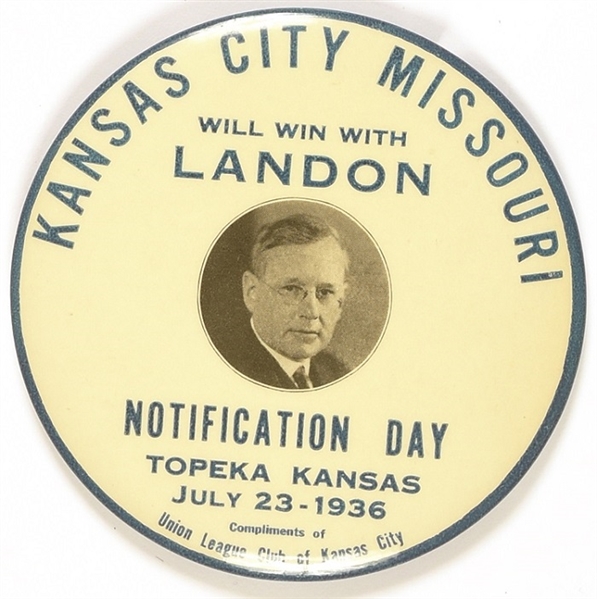Landon Union League Club Kansas City Notification Day Pin