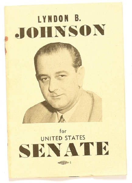 Lyndon B. Johnson for United States Senate Booklet