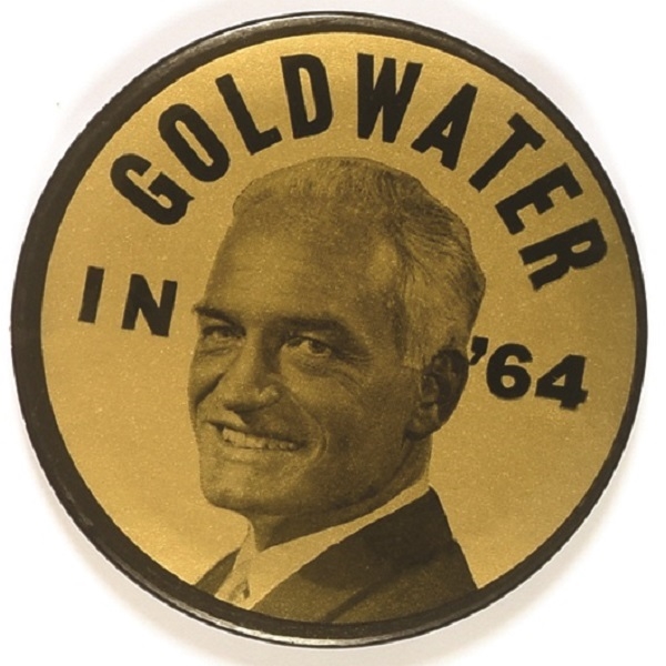 Goldwater in ’64 Large Gold and Black Sample Pin