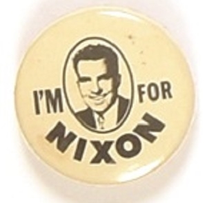 I’m For Nixon Black and White Sample Pin