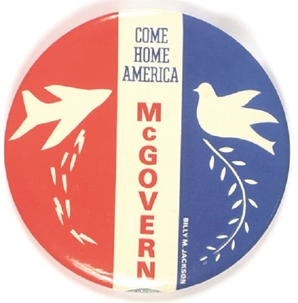 George McGovern Bomber and Dove Anti Vietnam War Pin