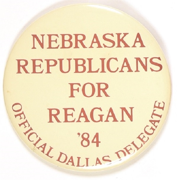 Nebraska Republicans for Reagan Delegate Pin