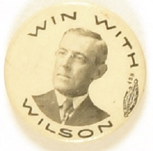 Win With Wilson Black, White Celluloid