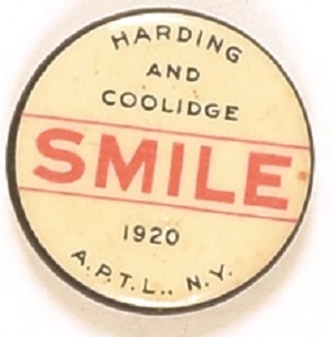 Harding SMILE New York Celluloid
