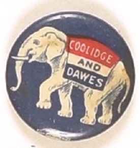 Coolidge, Dawes Smaller Size GOP Elephant