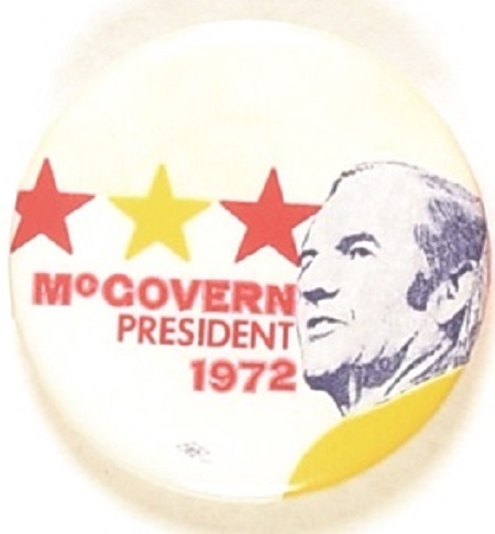 McGovern Scarce Red and Yellow Pin