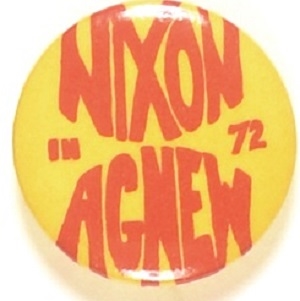 Nixon, Agnew 72 Wild Lettering