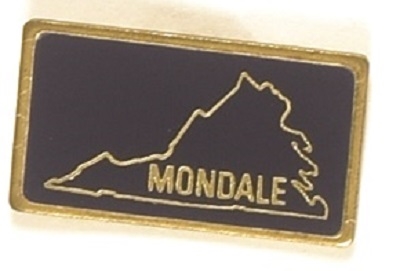 Mondale Virginia AFL-CIO Clutchback Pin