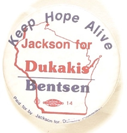 Dukakis Wisconsin Keep Hope Alive