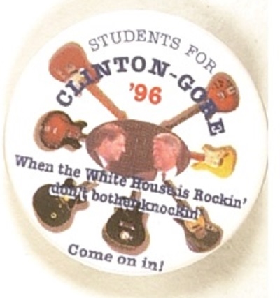 Students for Clinton Guitars Pin