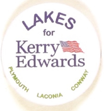 Lakes for Kerry New Hampshire Pin