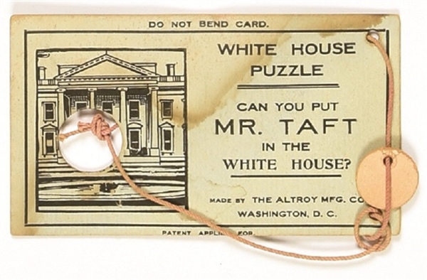 Taft White House Cardboard Puzzle