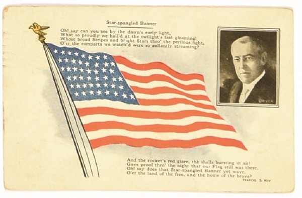 Wilson Star Spangled Banner Postcard