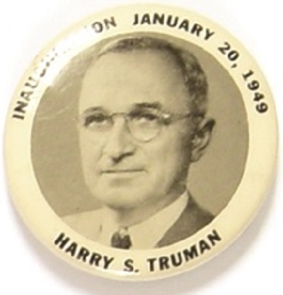 Truman Black and White Inaugural Pin