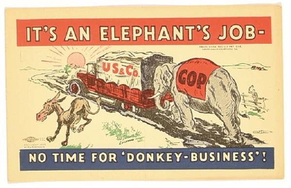 Hoover Its an Elephants Job Postcard