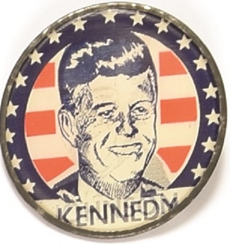 John F. Kennedy, LBJ Metal Back Flasher
