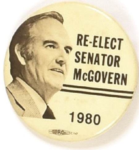 Re-Elect Senator McGovern 1980 South Dakota Pin