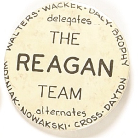 Reagan Team 1976 Delegates Pin