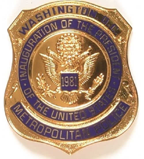 Reagan 1981 Police Badge
