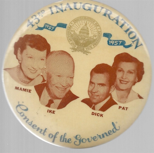 Eisenhowers and Nixons Inaugural Pin