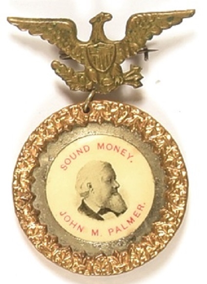 John Palmer Sound Money 1896 Pin