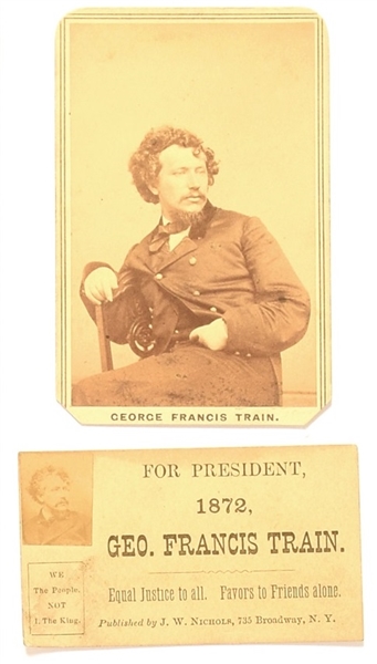 George Francis Train CDV and Card