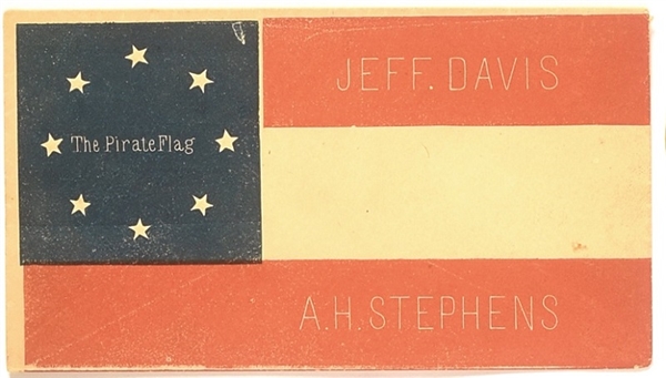 Anti Jefferson Davis, the Pirate Flag Civil War Cover
